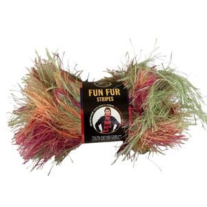 Lion Brand Fun Fur Stripes Color 303 Copacabana 57 Yards